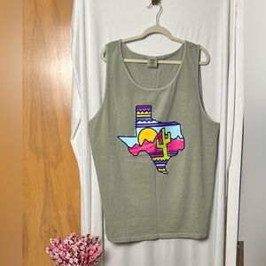 Oliver & Otis Texas Graphic Tank Top - Green Size 2XL